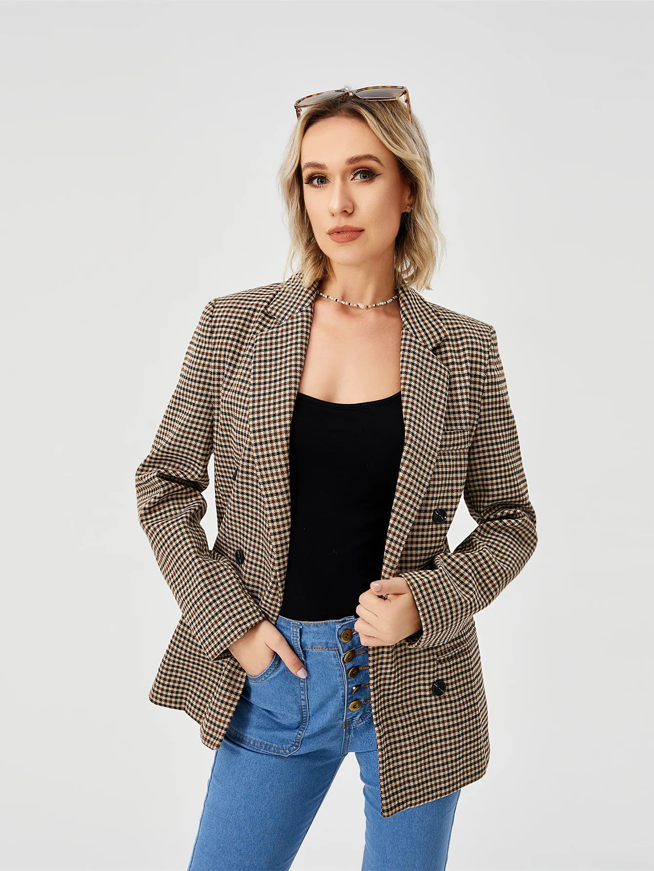 Sabine - Women's Chic Tweed Blazer Limited Edition