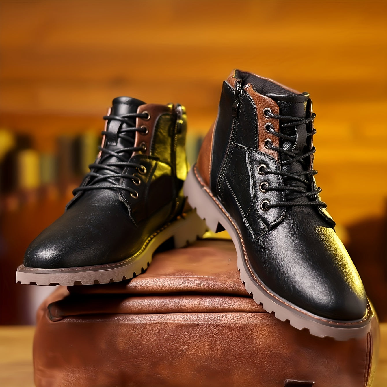 Daniel Vintage Lace-Up Boots