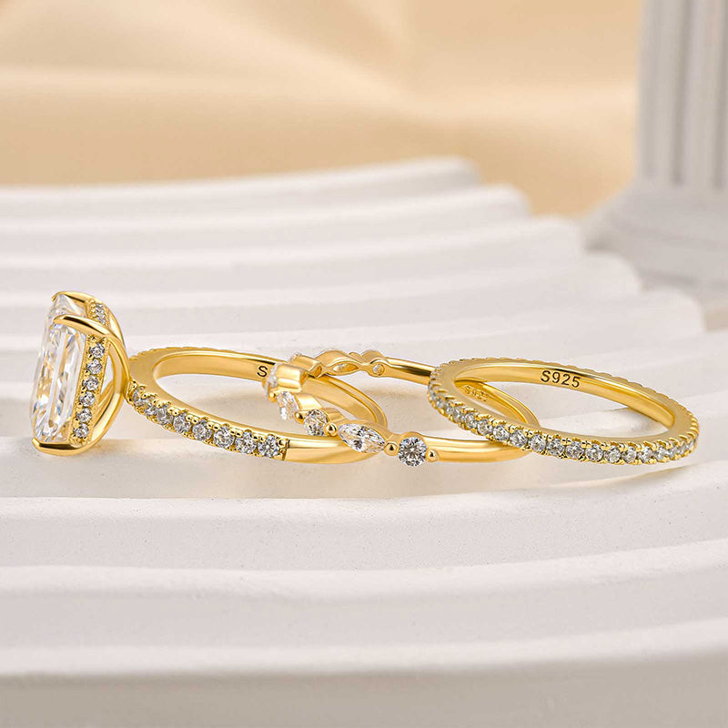 Jaily 3 Stuck Ring Set | Gold