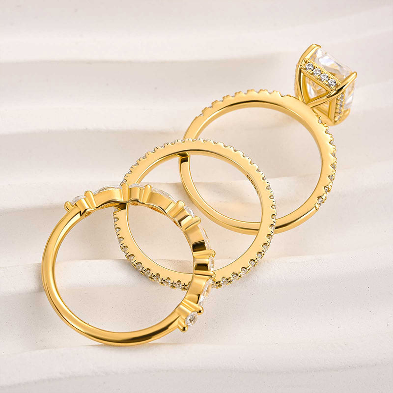 Jaily 3 Stuck Ring Set | Gold