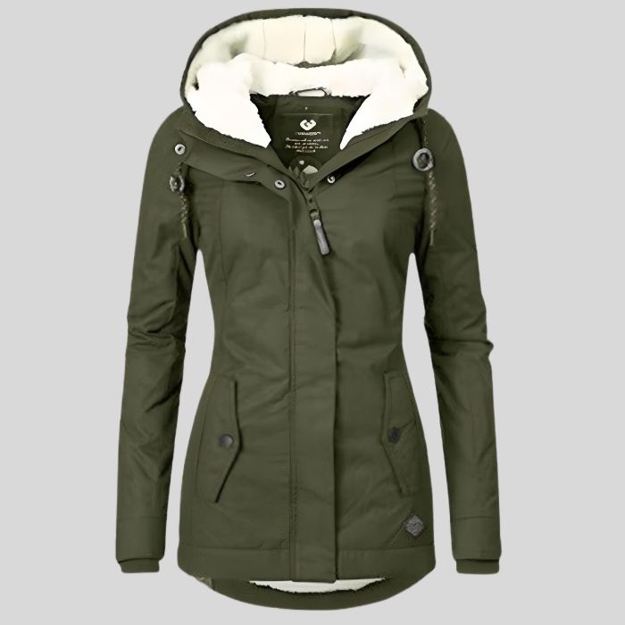 Allison | Waterproof Long Jacket with Hood and Lining