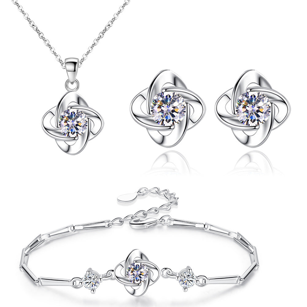 Seren Klee Schleife Set | White Gold