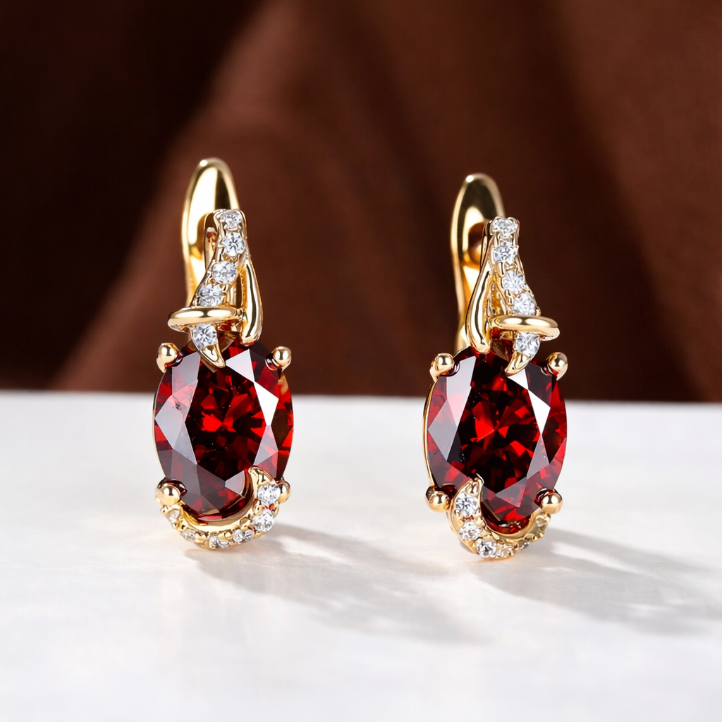 Ruby – Crimson Twilight Earrings