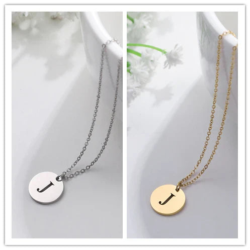 Elegant Gold Letter Pendant Necklace