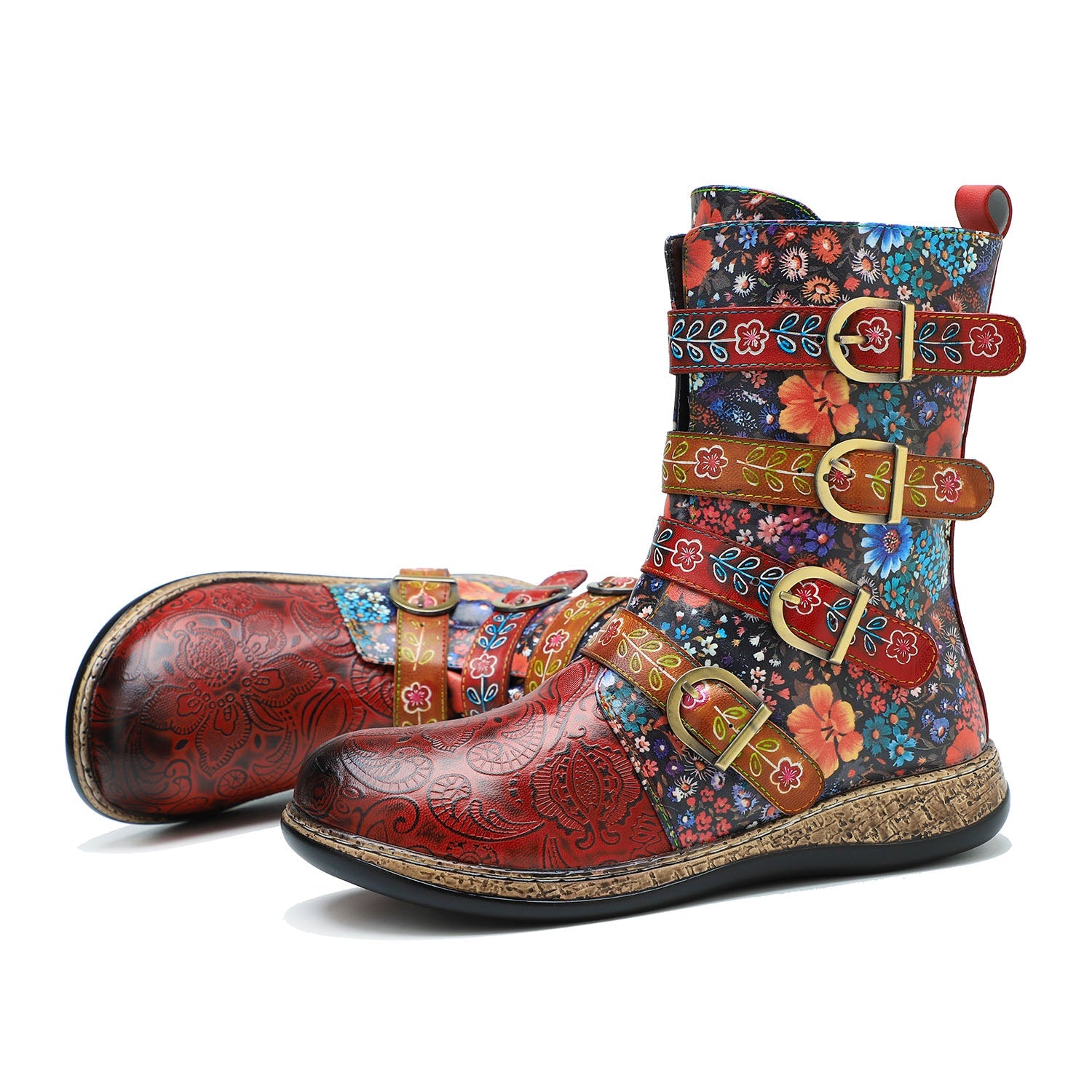 Retro Painted Boots