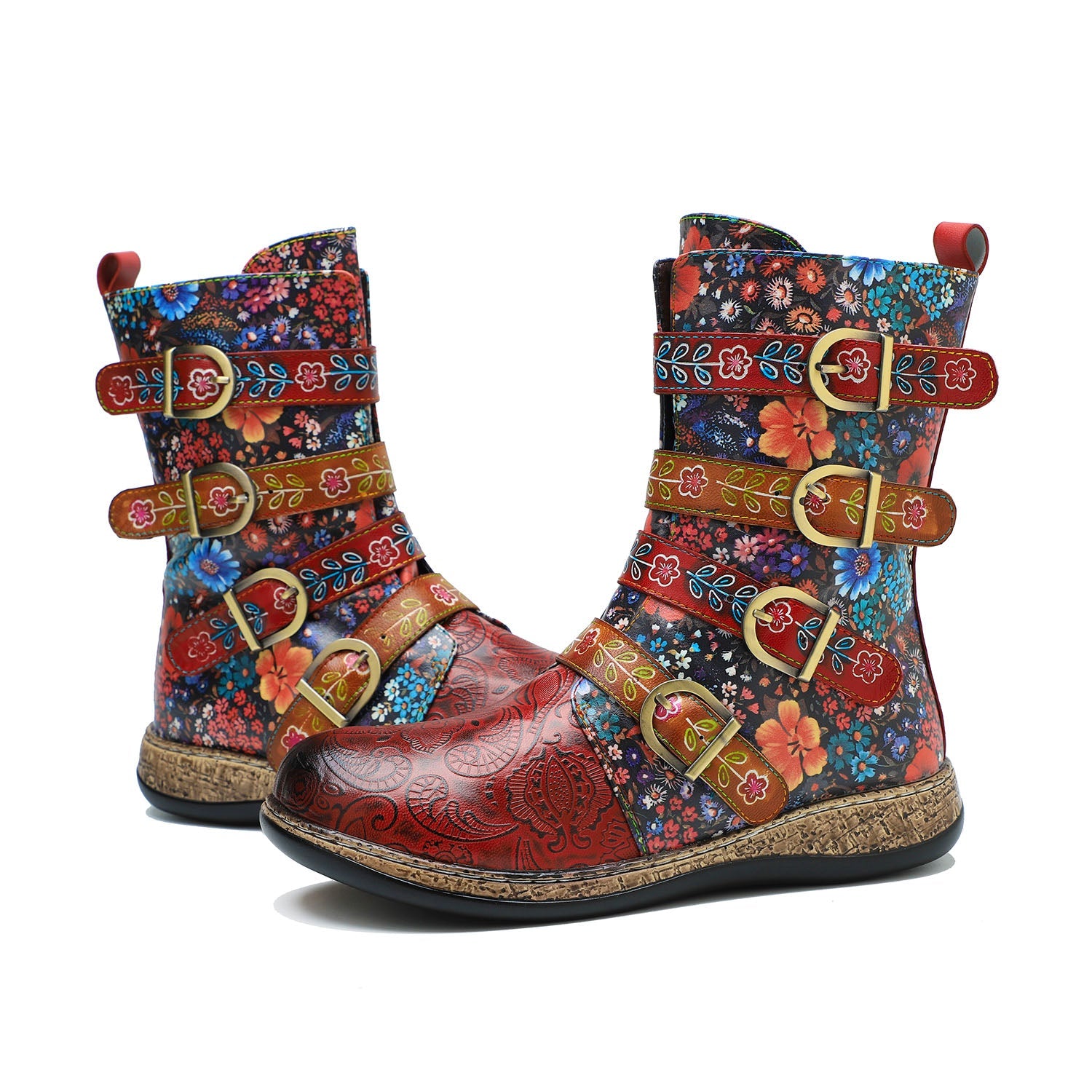 Retro Painted Boots