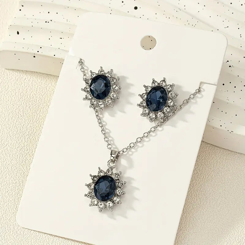 Dark Sapphire  Jewellery Set