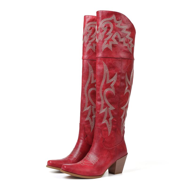 CHEYENNE –  Classic Over-the-Knee Cowboy Boots