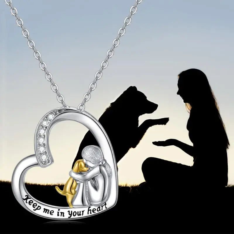 Heart & Dog Design with Zirconia