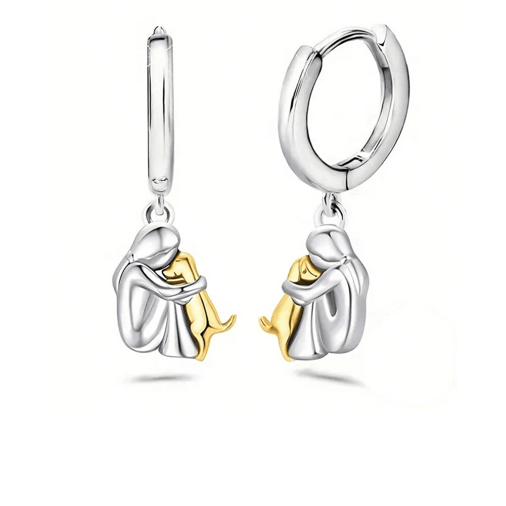 Hug Pendant Necklace with Bonus Earrings