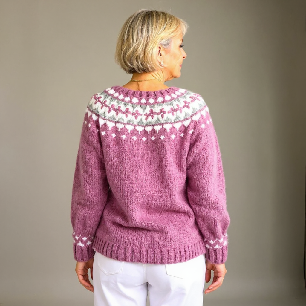 Maya Retro Icelandic Wool Cardigan