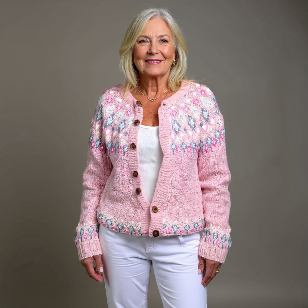 Hazel Cozy Pink Wool Cardigan