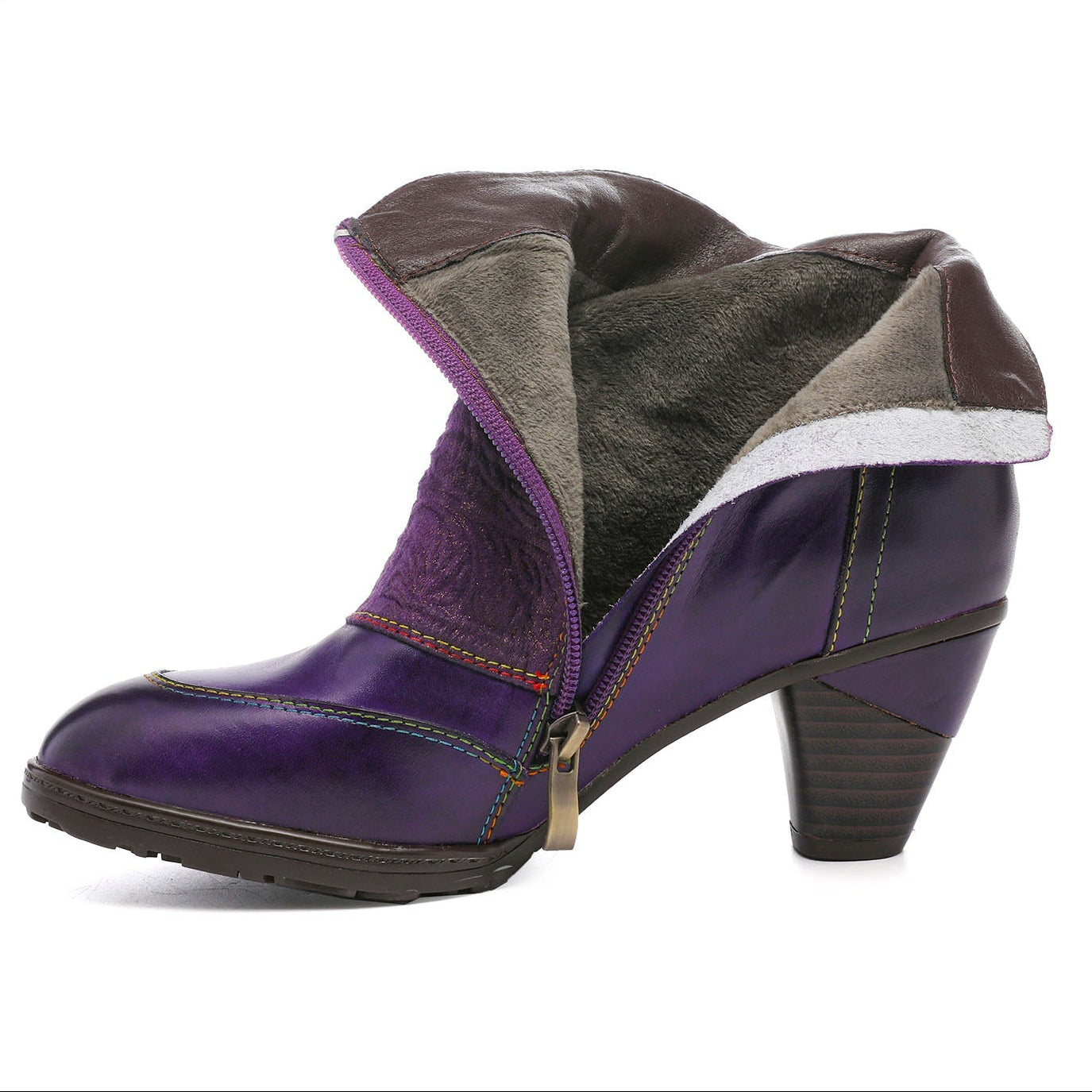 Leather Ankle Boots (5 COLORS)