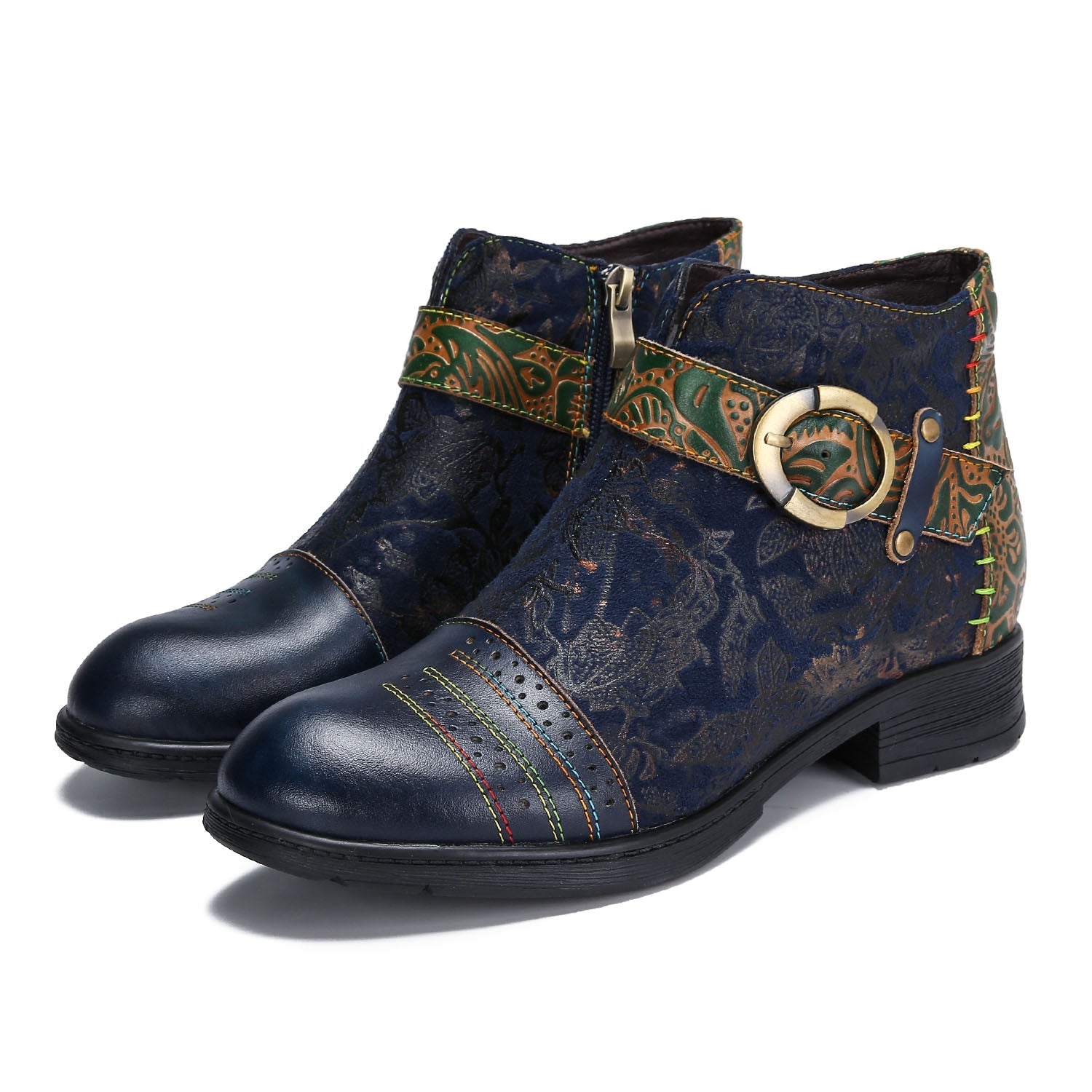 Sexy Buckle Ankle Boots